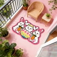 thumbnail image 4 of Easter Bunny Doormat, Super Soft Non-Slip Easter Rug for Front Door, Porch, Kitchen, Bathroom, 50x80 cm Colorful Spring Welcome Mat Indoor Outdoor, 4 of 7