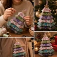 thumbnail image 6 of Layered Fabric Tree Ornament DIY Sewing Kit with Button & Hanging，8 Inch Christmas Tree Handmade Decor for Beginner Friendly Gift, 6 of 8