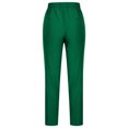 thumbnail image 5 of Mrat Womens Pull on Pants Full Length Pants Fashion Ladies Summer Casual Loose Cotton and Linen High Waisted Trousers Solid Color Drawstring Elastic Waist Loose Long Pants with Pocket Army Green_B S, 5 of 6