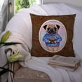 thumbnail image 3 of Carolines Treasures 7132PW1414 Pug Valentines Hearts Fabric Decorative Pillow  14Hx14W multicolor, 3 of 4