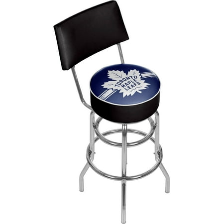 - NHL Swivel Bar Stool with Back, Toronto Maple Leafs