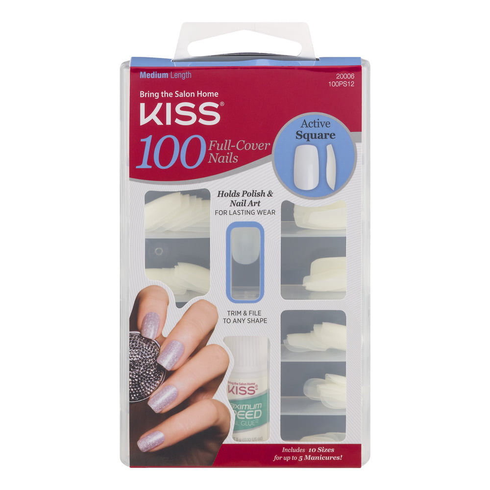 KISS 100 Tips, Long Length, Curve Overlap 1 ea (Pack of 6 ...