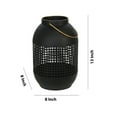 thumbnail image 5 of Benjara 13 Inches Caged Metal Frame Lantern with Handle, Black and Gold, 5 of 5