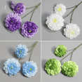 thumbnail image 7 of Artificial Flowers Zinnias Silk Flowers with Stems Blue Zinnia Elegans Artificial Flowers for Outdoors Floral Arrangements Table Centerpieces Wedding Party Home Spring Summer Decor, 7 of 7