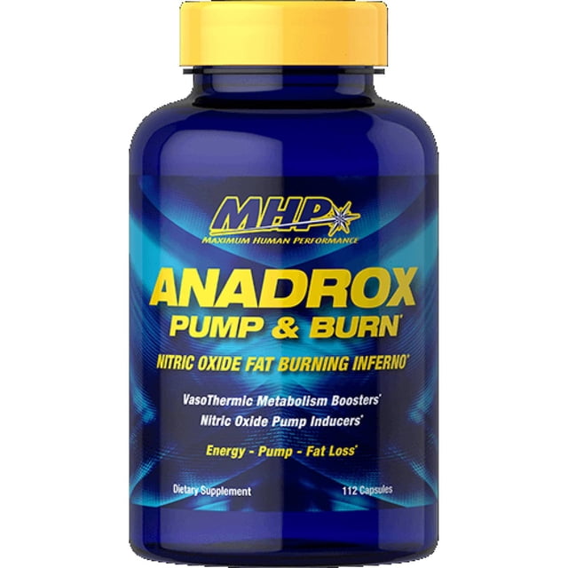 Oxido Nitrico con Quemador de Grasa Mhp Anadrox Pump & Burn 112 Cápsulas Mhp Oxido Nitrico con Quemador de Grasa