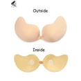 thumbnail image 6 of PULLIMORE Push Up Adhesive Bra Chest Gathered V Neck Silicone Bras Strapless Backless Invisible Bras (Cup A, Skin), 6 of 10