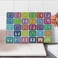 thumbnail image 2 of Cartoon Activity Cutting Board, Colorful English Alphabet Blocks Balloon Letter Design, Decorative Tempered Glass Cutting and Serving Board, Small Size, Multicolor, by Ambesonne, 2 of 5