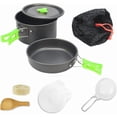 thumbnail image 1 of Biwat Non-Stick Lightweight Camping Cookware Mess Kit, Aluminium Alloy, Green, Perfect for Camping, Hiking, Backpacking, Picnic, 1 of 4