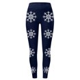 thumbnail image 4 of MKLEKYY Leggings navideños con estampado de copos de nieve para mujer, pantalones de yoga para fitness y deportes., 4 of 4