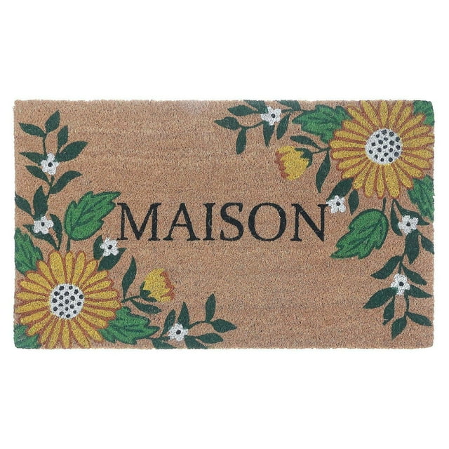 Coir Door Mat Sunflower Maison 18 X 30