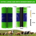 thumbnail image 2 of 17IN 2Pc Durable Livestock Scratching Brush, Horse Cow Goat Grooming Massage Brush, Animal Back Itch Relief & Blood Circulation Support,for Stables & Ranches(Green-Blue), 2 of 6