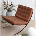 thumbnail image 5 of CRO Decor 30" Amber Leather Upholstered Decor Chair, 5 of 19
