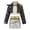Black, variant on 3 Piece Pop Star Stage Costume Set, Popular Singer Idol Outfit, Printed Crop Jacket Tank Top and Shorts for Cosplay Performance, 3-12Y