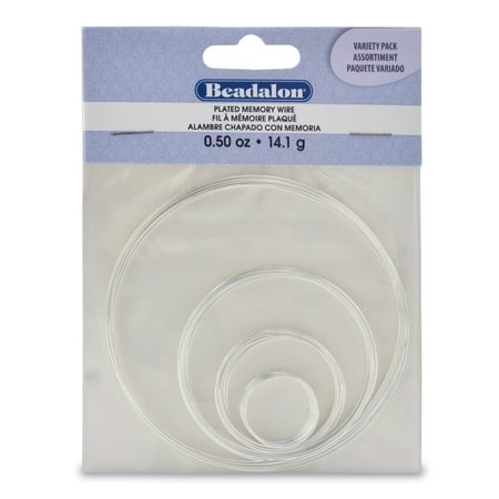 UPC: 0035926092983 | Beadalon Memory Wire 4 Assorted Sizes Silver-Plated .5 oz.