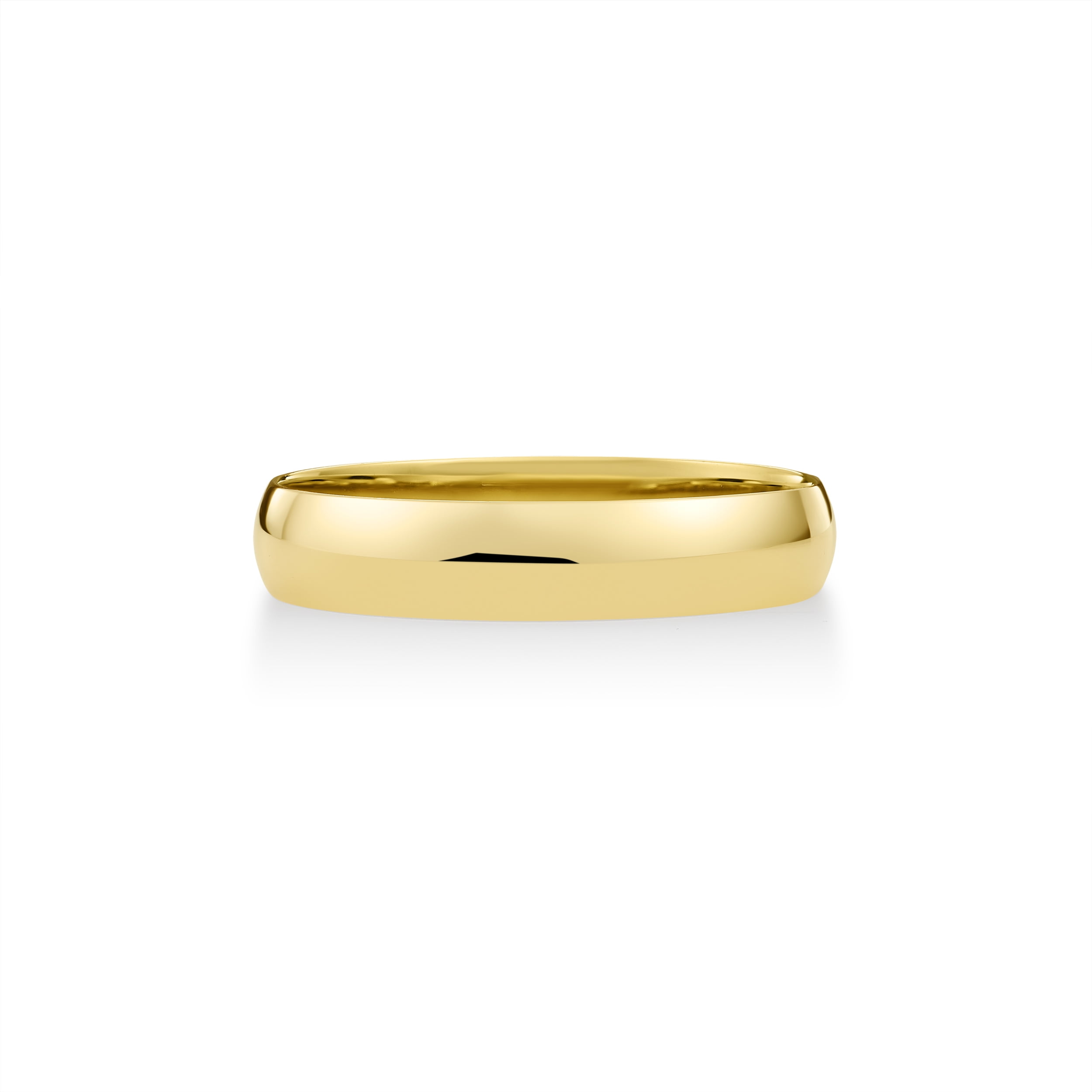 Men's Solid 10K Yellow Gold 4mm Traditional Classic Plain Wedding Band (Available Ring Sizes 7-14) Size 7
