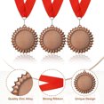 thumbnail image 3 of Uxcell Award Medals, Prize Winner Medals with Red Neck Ribbon Medals for Meetings Bronze, 3 of 7