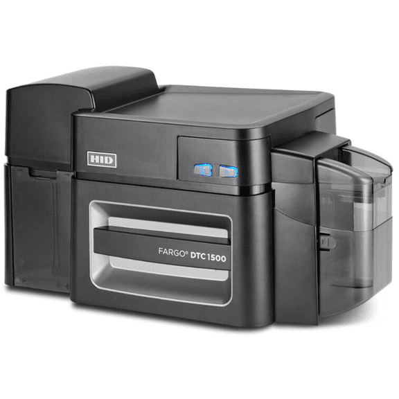 Restored Fargo HID DTC1500 Dual-Sided ID Card Printer USB & Ethernet, Secure Direct-to-Card Color & Monochrome Printing System (Refurbished)