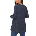 thumbnail image 2 of Innerwin Cardigan Sweater Long Sleeve Ladies Outwear Holiday Solid Color Soft Cardigans Royal Blue S, 2 of 3