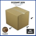 thumbnail image 2 of EcoSwift Brand Premium 6x5x4 Cardboard Boxes Mailing Packing Shipping Box Corrugated Carton 23 ECT, 6"x5"x4", Brown, 30-Pack, 2 of 5