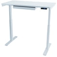 Motionwise White Electric Height Adjustable Standing Desk, 24”x48