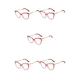 thumbnail image 2 of Gafas de metal Sonducket para mujer triangulares HD decorativas blanco rosa Rojo, 2 of 6