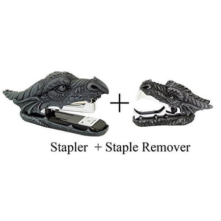 Novelty Guardian Dragon Stapler and Stapler Remover Office Desktop Stationery Set