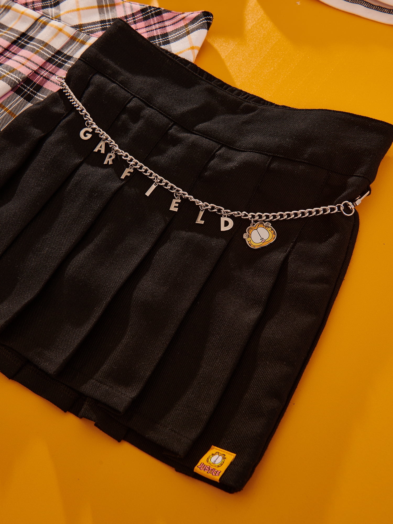 Justice x Garfield Girls Skirt with Chain, Sizes XS - XLP