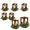Green-6 Sets, variant on Wooden Lantern Centerpiece Green 6 Sets For Wedding Country Party Farmhouse Table Decor
