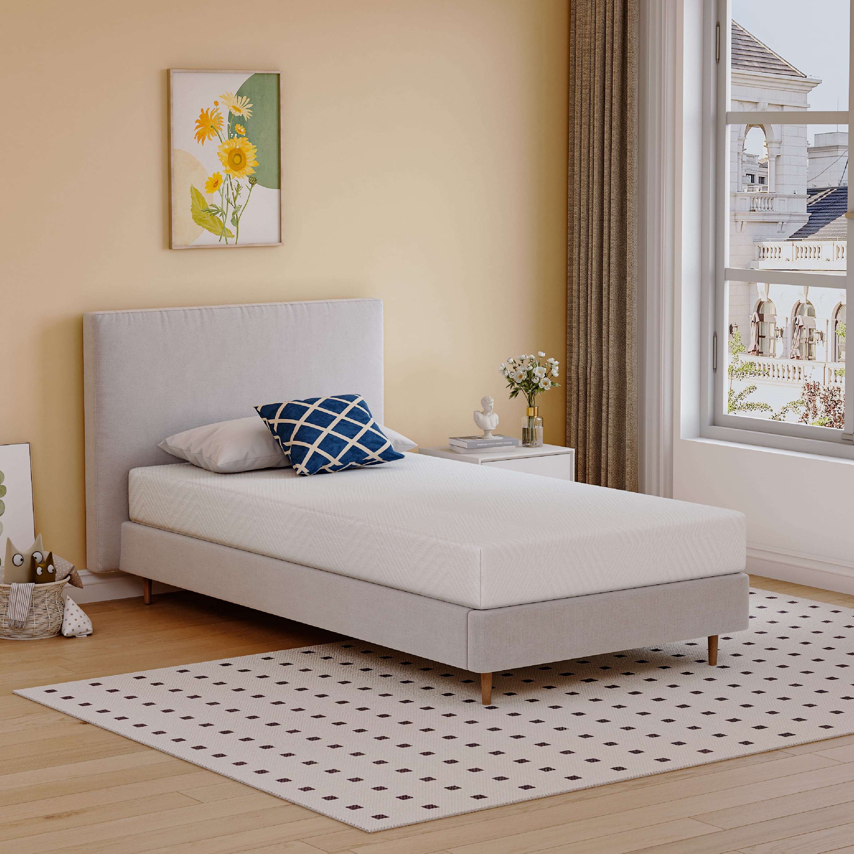 MLILY Full Mattress in a Box, 8 inch Mattresses for Kids Bed Single Size Daybed Individual Bunk, Memory Foam Medium Firm