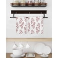 thumbnail image 3 of Red Botanical Kitchen Dish Towels for Drying Dishes Set of 4, Pastoral Elegant Spring Floral Waffle Weave Microfiber Hand Tea Bathroom Towels Quick Dry & Absorbent Towel 15.7x23.6, 3 of 7