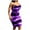 Purple, variant on Women Dress Womens Summer Spaghetti Strap Tie-Dye Bodycons Scoop Neck Mini Dress(S-5Xl) Slip Dress Red L2