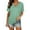 002_Green, variant on YEJIMAN Blue Shirt Women Trendy, Colored cotton Plus Size Tunic Tops For Women, Short Sleeves V Neck Plain Color Soft Loose Fitting Summer T Shirts Women