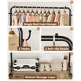 thumbnail image 3 of VigorPro Heavy Duty Rolling Garment Rack，Mental Clothing Rack for Hanging with Stroage Shelf and Hooks（Black, 46"）, 3 of 8