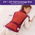 thumbnail image 5 of KEKOY Heating Pad for Back, Neck & Shoulders Pain Relief, Wearable Electric Heat Pad with Detachable Belt, 4 Heat Settings, 2-Hour Auto Shut-Off, Fast Heating, 24"x33", Burgundy, 5 of 10
