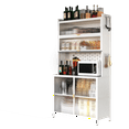 thumbnail image 4 of Aukfa 73" Metal Pantry Storage Cabinet, Kitchen Cupboard for Kitchen, Dining Room, Living Room,White, 4 of 8