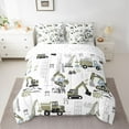 thumbnail image 2 of Castle Fairy Green Truck Twin Bedding Sets 7-Piece for Boys Girls,Cartoon Tractor Bedding Comforter Set Microfiber,Construction Vehicles Breathable Sheet Sets,Luxury Bedroom Decor,Reversible, 2 of 8
