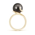 thumbnail image 2 of Angara Tahitian Cultured Pearl Ring with Spiral Metal Loop in 14K Yellow Gold for Women | June Birthstone Jewelry for Her, 2 of 5