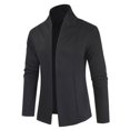 thumbnail image 4 of Bcfgryg Mens Fashion Leisure Solid Wool Knitting Versatile Stand Collar Long Sleeve Long Style Cardigan Coat Cardigans For Men Black L, 4 of 4