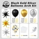 thumbnail image 3 of Kit de guirnaldas con forma de arco de globos LOOLEY, negro, dorado y plateado, 137 unidades, 3 of 8