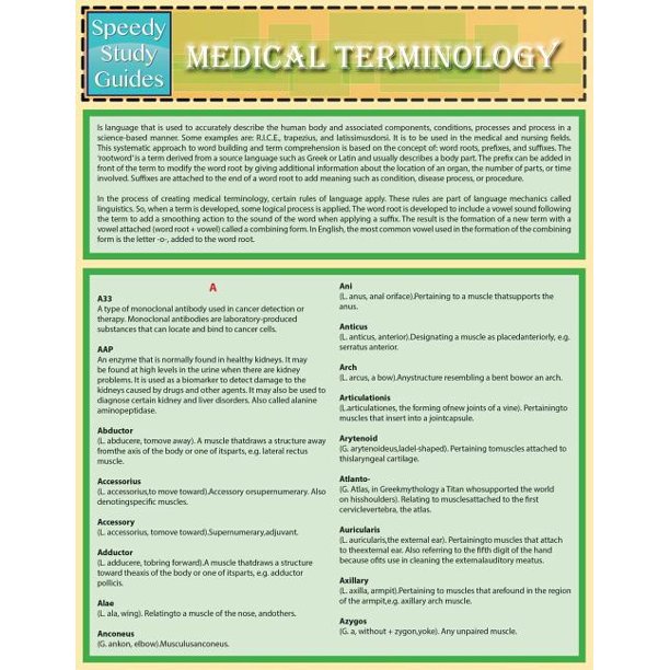 Medical Terminology (Speedy Study Guides)
