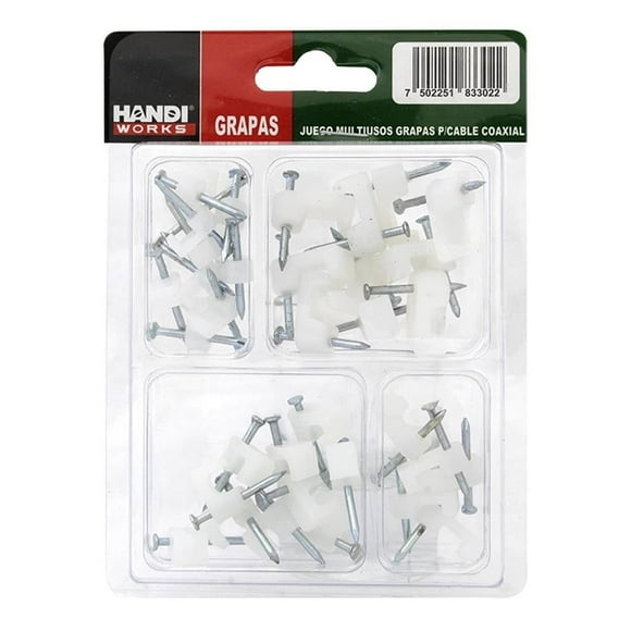 Juego de Grapas Handi Works para Cable Coaxial