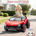 thumbnail image 6 of CazToi 12V Dual 30W Motors Licensed Volkswagen Beetle Ride-On Car with Parent Remote Control LED Lights & Music in Pink, 6 of 7