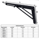 thumbnail image 2 of Soporte de estante plegable MACHAO 350mm negro 2 uds, 2 of 5