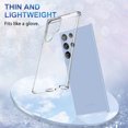thumbnail image 4 of CASEFIV for Samsung Galaxy S23 Ultra 6.8 inch Case, with 2 Camera Lens Protector,Crystal Soft Flexible TPU Slim Drop Phone Cover for Women Girls,Clear, 4 of 7