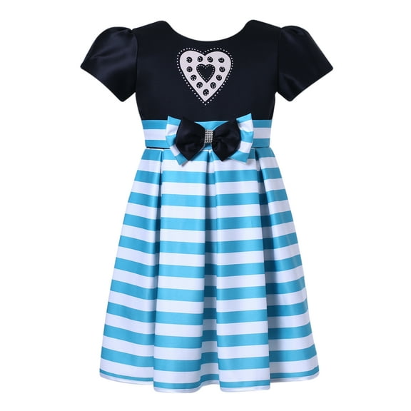 Richie House Girls' Striped Party Dress RH2227