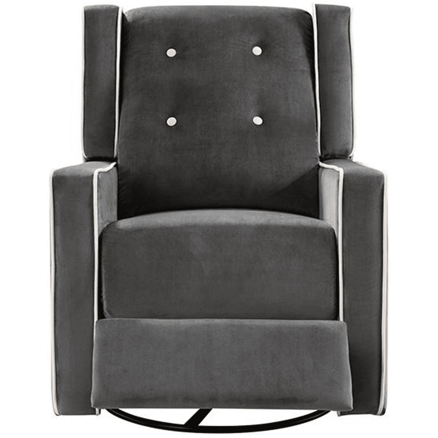 Odelia Solid Wood Microfiber Swivel Glider Rocker Recliner Chair, For Living Room, Bed Room Gray,Microfiber