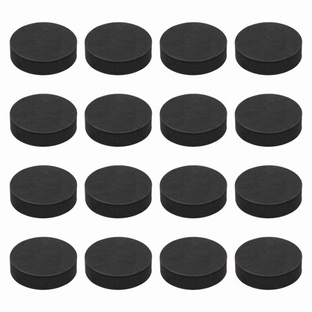 Single Sided Speaker Isolation Pads 45mmx12mm Round Black Non Slip EVA Acoustic Foam Pads Feet Anti-Vibration Base for Decks Speaker Subwoofer HiFi Sound System Pack of 16