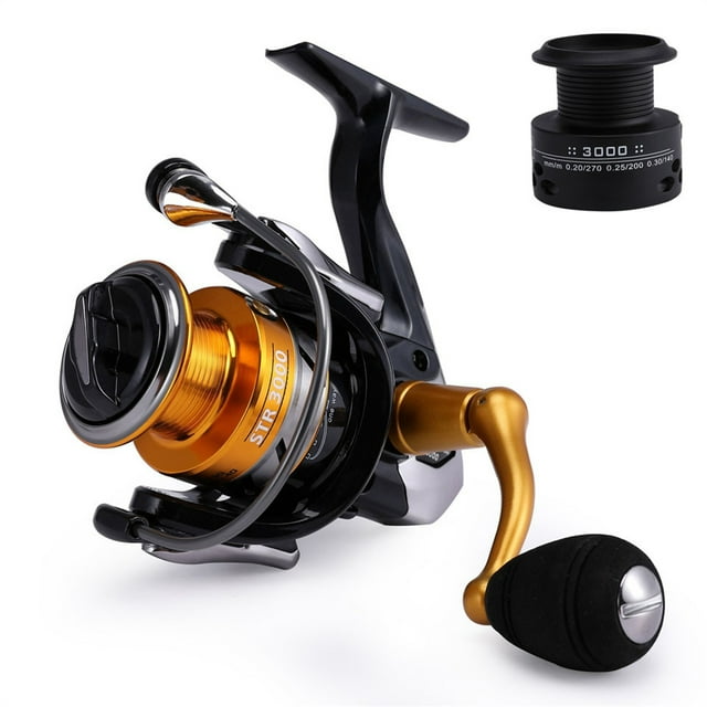 Fishing Reel Spinning Reel With Spare Metal Spools 6000/7000 Double Spools 14+1BB Carbon Washers Lure Reel ,Rigid Aluminum Skeletal Frame
