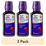 (3 pack) Equate Alcohol-Free Nighttime Sleep Aid Diphenhydramine 50 mg Liquid, Berry Flavor,12 fl oz , Compare to VICKS® ZzzQuil ®Nighttime Sleep-Aid Active Ingredient