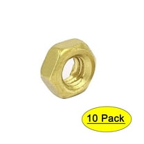 M4 Brass Finished Metric Hex Nut Fastener Brass Tone 10Pcs